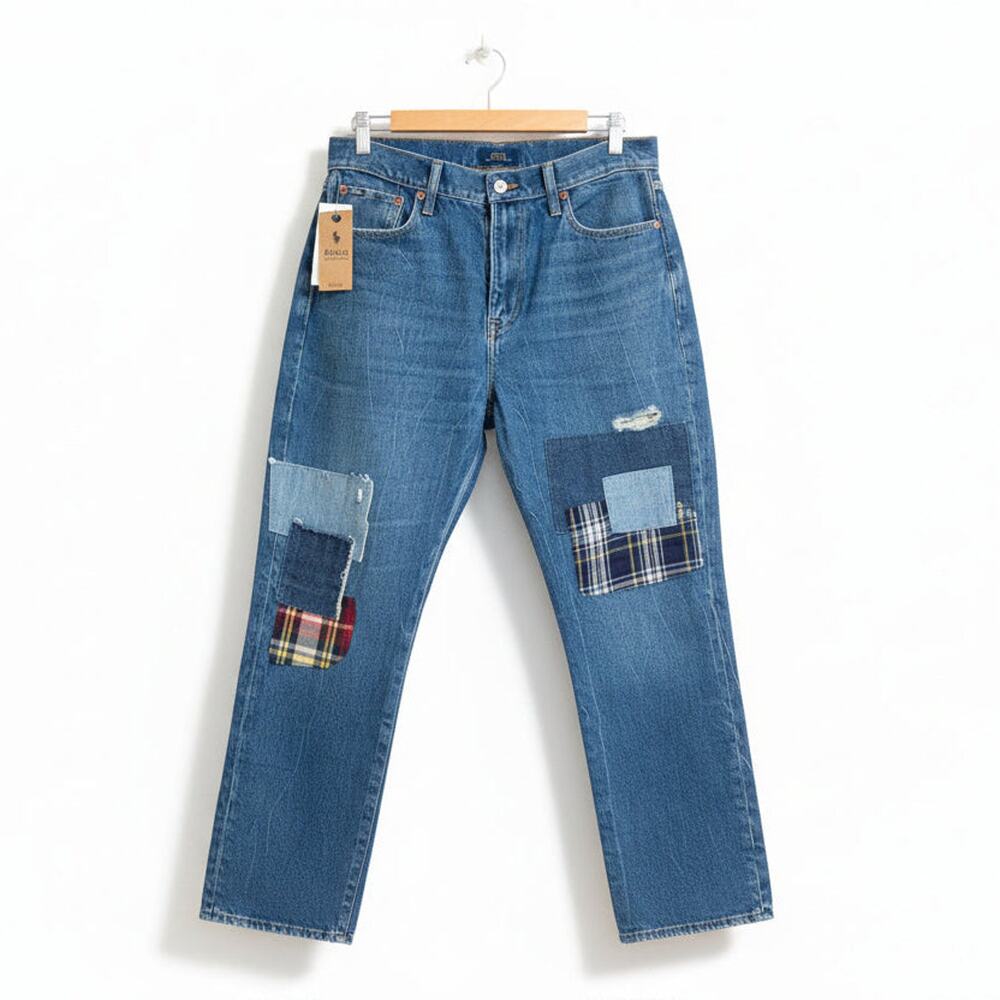 Polo Ralph Lauren Slim Boyfriend Patchwork Ankle Jeans 27